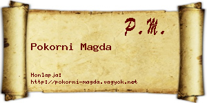 Pokorni Magda névjegykártya